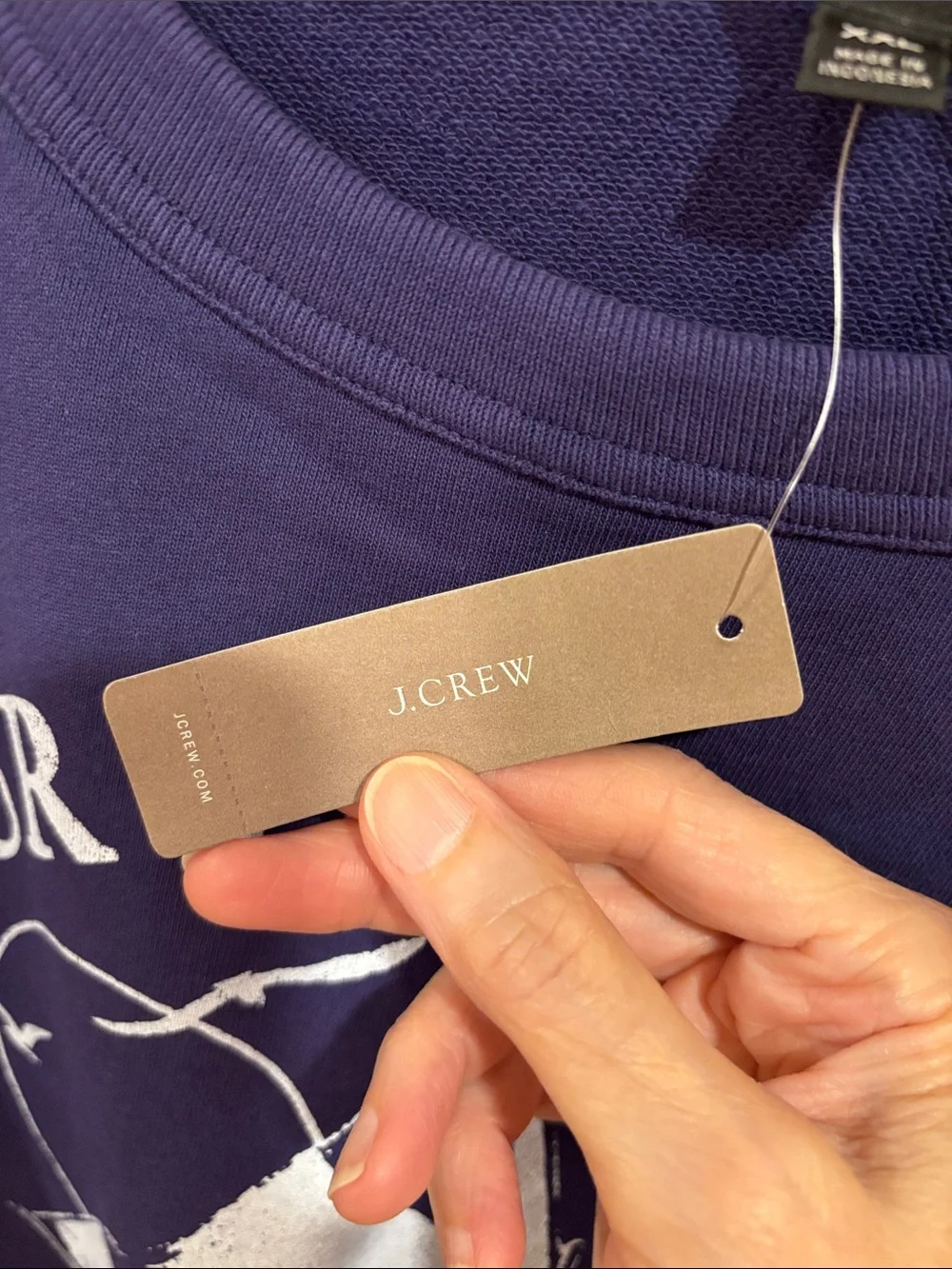 J. Crew purple crew